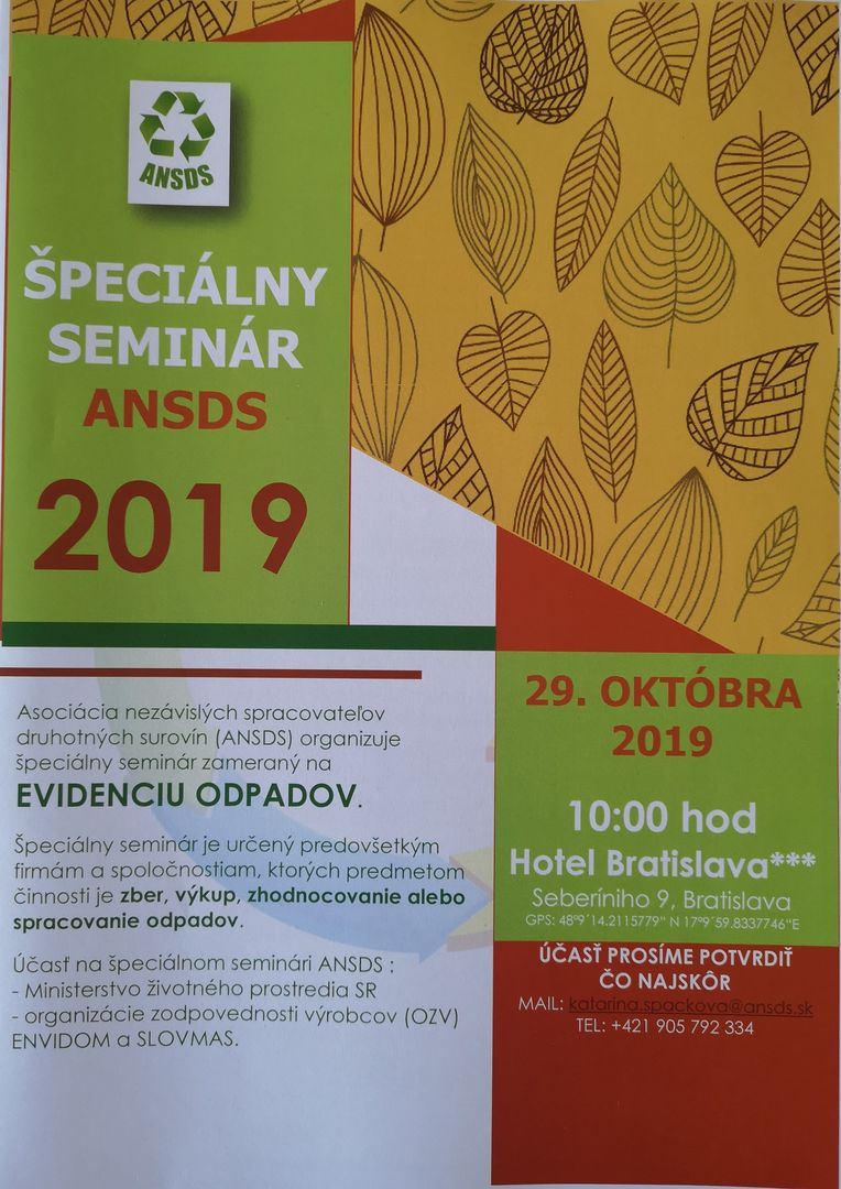 Špeciálny seminár ANSDS 2019